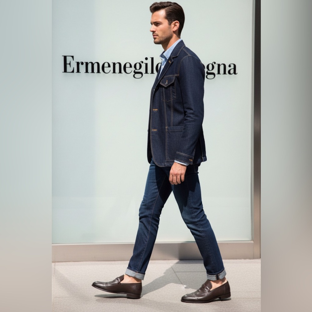 Authentic Ermenegildo Zegna luxury designer men’s signature leather loafers 12